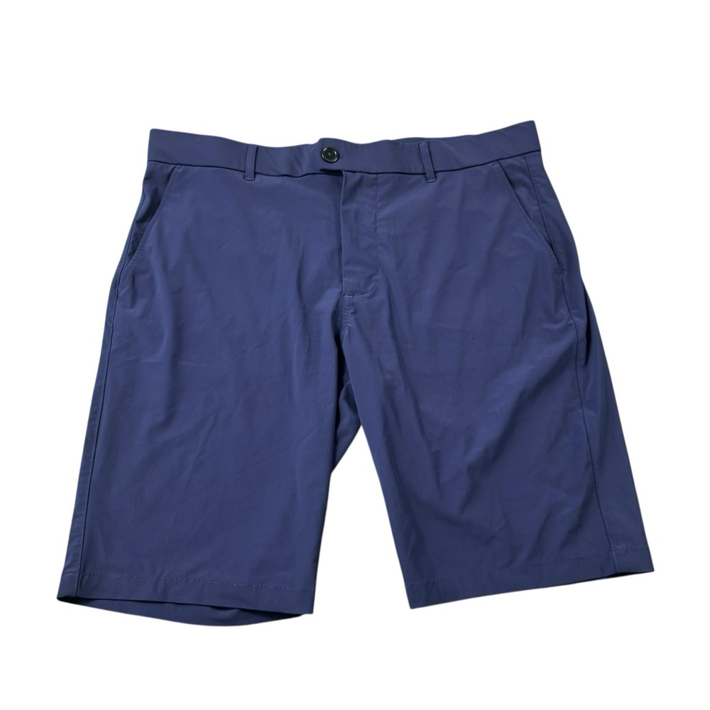 Greyson Navy Blue Flat Front Montauk Mens Golf Shorts Size 35